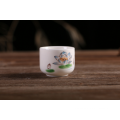 A grade ceramic mini tea cup/bone china shot cup/ceramic wine cup with printing.